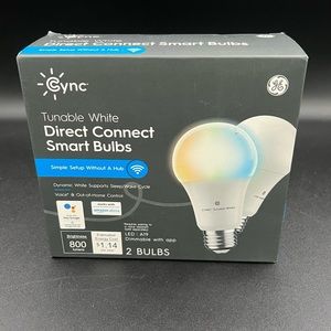 GE Cync Tunable White A19 LED Smart Light Bulbs with Bluetooth and Wi-Fi 60W ...